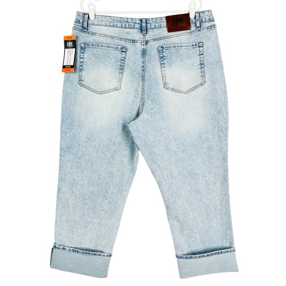Frye Women's Stretch High-Rise Stevie Blue Cuffed Cropped Jeans Size 16/34 NWT - Picture 2 of 11